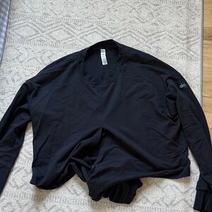 ALO Yoga Charcoal Long Sleeve Top